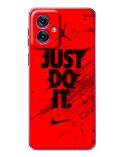 Чехол для Motorola Moto G55 с картинкой «Nike Just Do It»