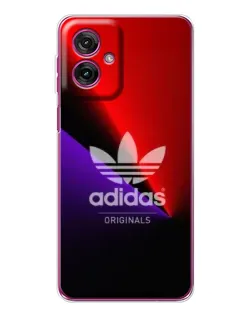 Чехол для Motorola Moto G55 с картинкой «Adidas Red Neon»