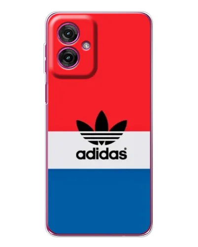 Чехол для Motorola Moto G55 с картинкой «Ретро блоки Adidas»