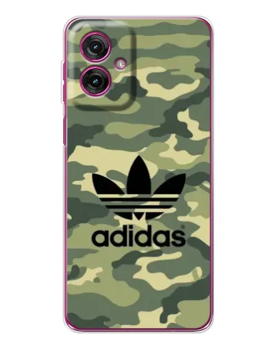 Чехол для Motorola Moto G55 с картинкой «Милитари стиль Adidas»