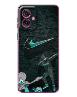 Чехол для Motorola Moto G55 с картинкой «Спортивный арт Nike»