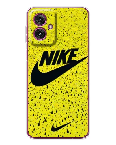 Чехол для Motorola Moto G55 с картинкой «Желтый текстурный Nike» Чехол для Motorola Moto G55 с картинкой «Желтый текстурный Nike»
