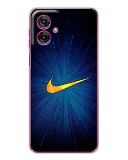 Чехол для Motorola Moto G55 с картинкой «Синий пульс Nike»