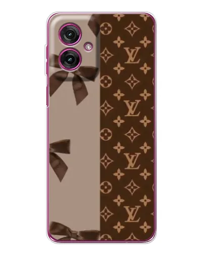 Чехол для Motorola Moto G55 с картинкой «Louis Vuitton — банты»