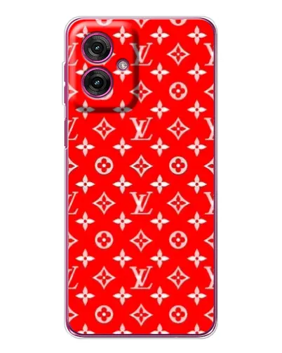 Чехол для Motorola Moto G55 с картинкой «Яркий паттерн LV»
