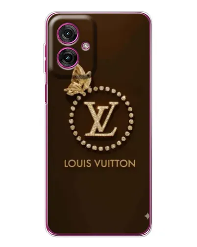 Чехол для Motorola Moto G55 с картинкой «LV — золотая печать»