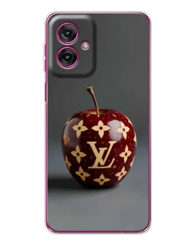 Чехол для Motorola Moto G55 с картинкой «Красное яблоко LV»