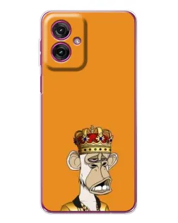 Чехол для Motorola Moto G55 с картинкой «Золотая обезьяна Bored Ape»