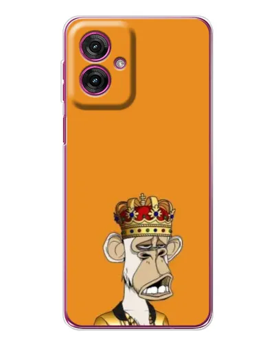 Чехол для Motorola Moto G55 с картинкой «Золотая обезьяна Bored Ape»