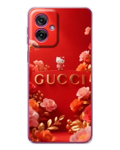 Чехол для Motorola Moto G55 с картинкой «Gucci — золотой сад»