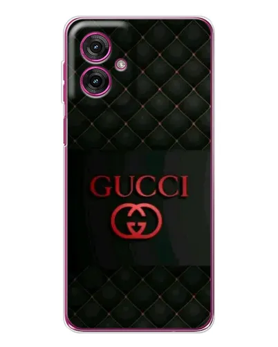 Чехол для Motorola Moto G55 с картинкой «Gucci — стеганый черный»