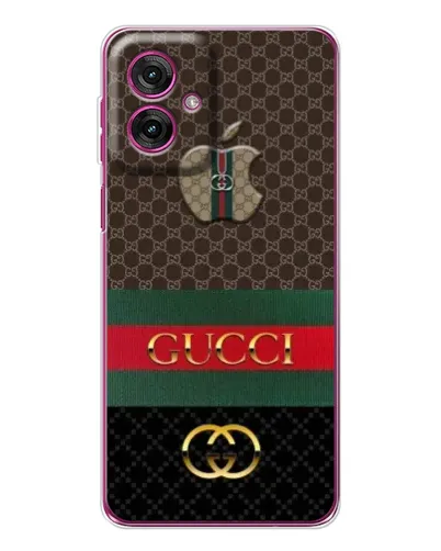 Чехол для Motorola Moto G55 с картинкой «Gucci — брендированный десерт»