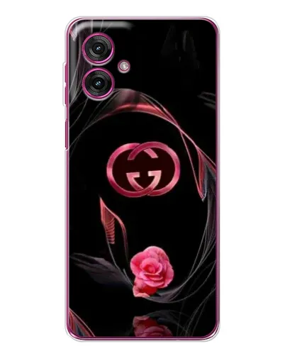 Чехол для Motorola Moto G55 с картинкой «Gucci — неоновая роза»