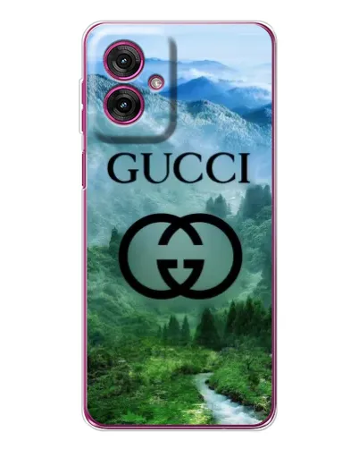 Чехол для Motorola Moto G55 с картинкой «Gucci — горный пейзаж»