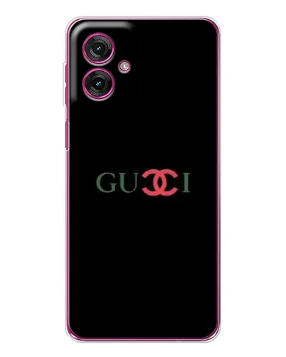 Чехол для Motorola Moto G55 с картинкой «Gucci — красный градиент»