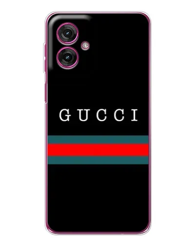 Чехол для Motorola Moto G55 с картинкой «Gucci — красный пояс»