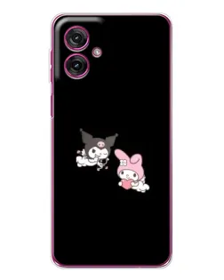Чехол для Motorola Moto G55 с картинкой «My Melody и Kuromi»