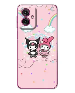 Чехол для Motorola Moto G55 с картинкой «My Melody и Kuromi»