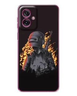 Чехол для Motorola Moto G55 с картинкой «PUBG — огненный силуэт» Чехол для Motorola Moto G55 с картинкой «PUBG — огненный силуэт»