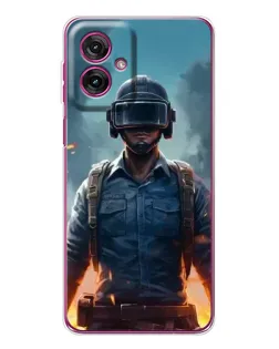 Чехол для Motorola Moto G55 с картинкой «PUBG — реалистичный герой» Чехол для Motorola Moto G55 с картинкой «PUBG — реалистичный герой»