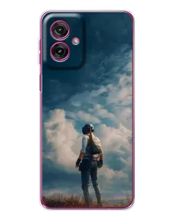 Чехол для Motorola Moto G55 с картинкой «Герой PUBG на скале» Чехол для Motorola Moto G55 с картинкой «Герой PUBG на скале»