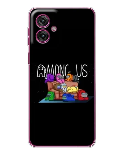 Чехол для Motorola Moto G55 с картинкой «Логотип Among Us»