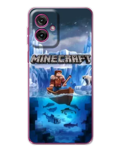 Чехол для Motorola Moto G55 с картинкой «Minecraft ледяной мир» Чехол для Motorola Moto G55 с картинкой «Minecraft ледяной мир»