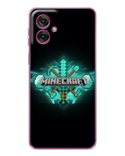 Чехол для Motorola Moto G55 с картинкой «Minecraft Diamond лого» Чехол для Motorola Moto G55 с картинкой «Minecraft Diamond лого»
