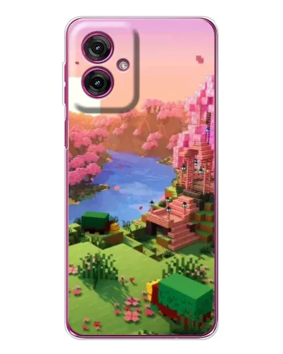 Чехол для Motorola Moto G55 с картинкой «Розовое дерево Minecraft» Чехол для Motorola Moto G55 с картинкой «Розовое дерево Minecraft»