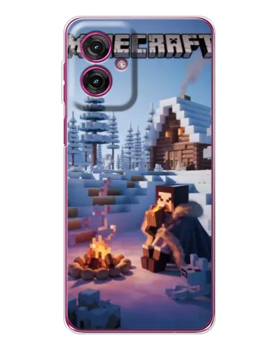 Чехол для Motorola Moto G55 с картинкой «Зимний Minecraft» Чехол для Motorola Moto G55 с картинкой «Зимний Minecraft»