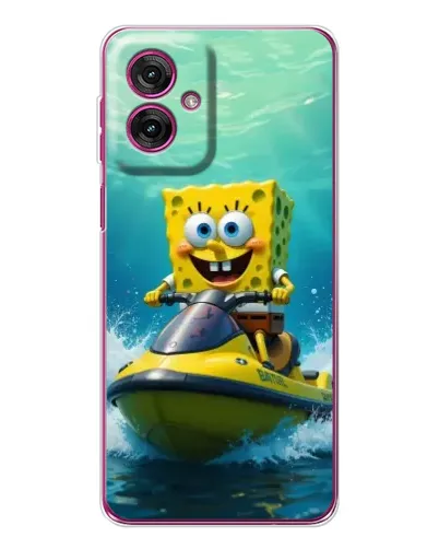Чехол для Motorola Moto G55 с картинкой «Спанч Боб на гидроцикле» Чехол для Motorola Moto G55 с картинкой «Спанч Боб на гидроцикле»