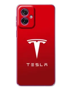 Чехол для Motorola Moto G55 с картинкой «Tesla Red Classic»