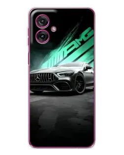 Чехол для Motorola Moto G55 с картинкой «Темный Mercedes AMG»