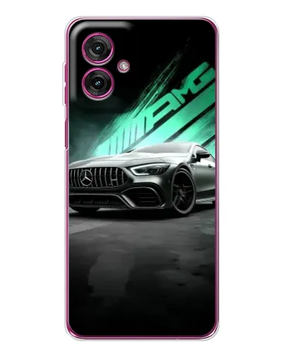 Чехол для Motorola Moto G55 с картинкой «Темный Mercedes AMG»