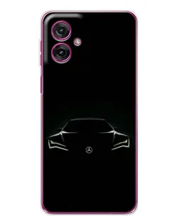 Чехол для Motorola Moto G55 с картинкой «Mercedes — силуэт авто» Чехол для Motorola Moto G55 с картинкой «Mercedes — силуэт авто»