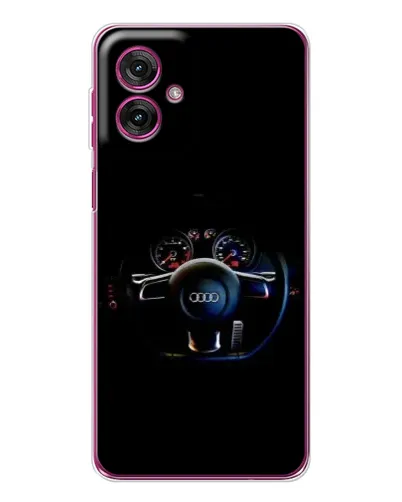 Чехол для Motorola Moto G55 с картинкой «Салон Audi — руль»