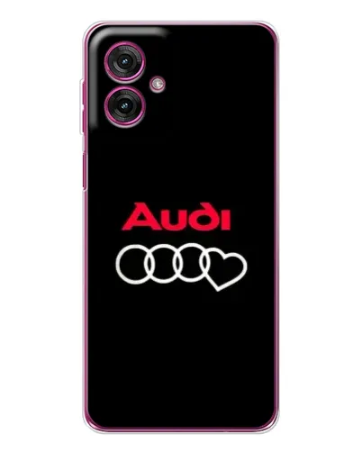 Чехол для Motorola Moto G55 с картинкой «Логотип Audi Heart»