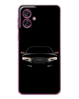 Чехол для Motorola Moto G55 с картинкой «Audi — ночной контур» Чехол для Motorola Moto G55 с картинкой «Audi — ночной контур»