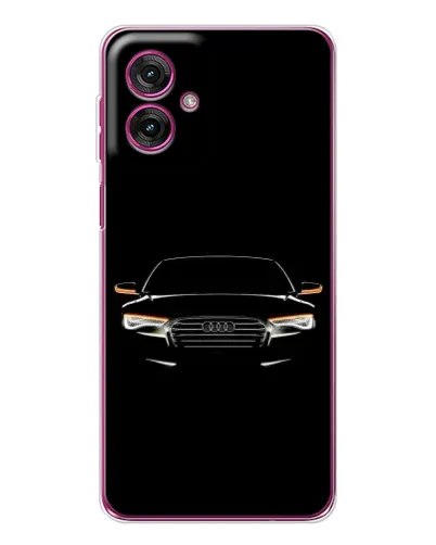 Чехол для Motorola Moto G55 с картинкой «Audi — ночной контур»