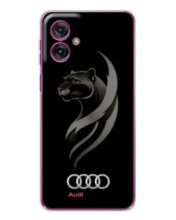 Чехол для Motorola Moto G55 с картинкой «Графика — пантера и Audi» Чехол для Motorola Moto G55 с картинкой «Графика — пантера и Audi»