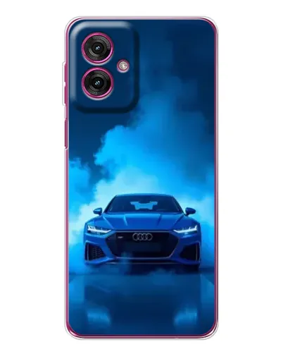 Чехол для Motorola Moto G55 с картинкой «Audi — голубая энергия»