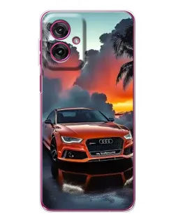 Чехол для Motorola Moto G55 с картинкой «Audi — закат» Чехол для Motorola Moto G55 с картинкой «Audi — закат»