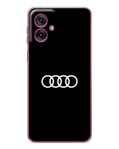 Чехол для Motorola Moto G55 с картинкой «Audi White Logo»