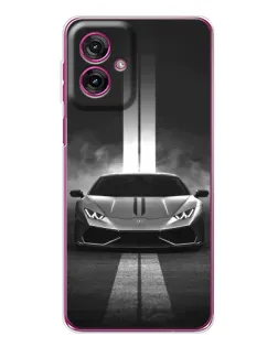 Чехол для Motorola Moto G55 с картинкой «Lamborghini симметрия дорог»
