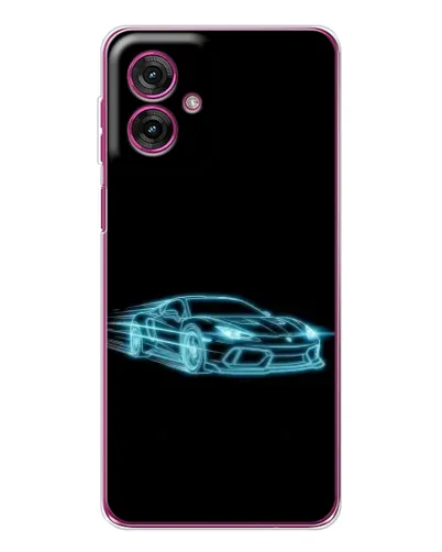 Чехол для Motorola Moto G55 с картинкой «Неоновый контур Lamborghini» Чехол для Motorola Moto G55 с картинкой «Неоновый контур Lamborghini»