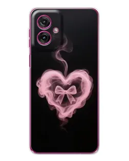 Чехол для Motorola Moto G55 с картинкой «Дымчатое сердце»