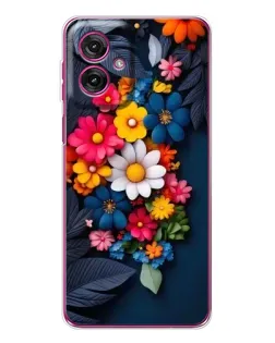 Чехол для Motorola Moto G55 с картинкой «Цветочная феерия»