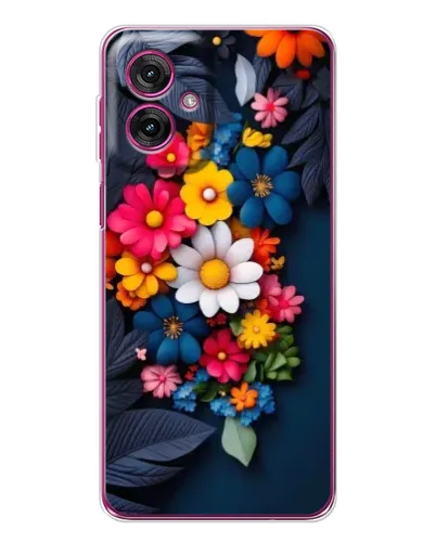 Чехол для Motorola Moto G55 с картинкой «Цветочная феерия»