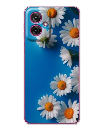 Чехол для Motorola Moto G55 с картинкой «Белоснежные маргаритки»