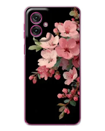 Чехол для Motorola Moto G55 с картинкой «Розовая ветка сакуры»